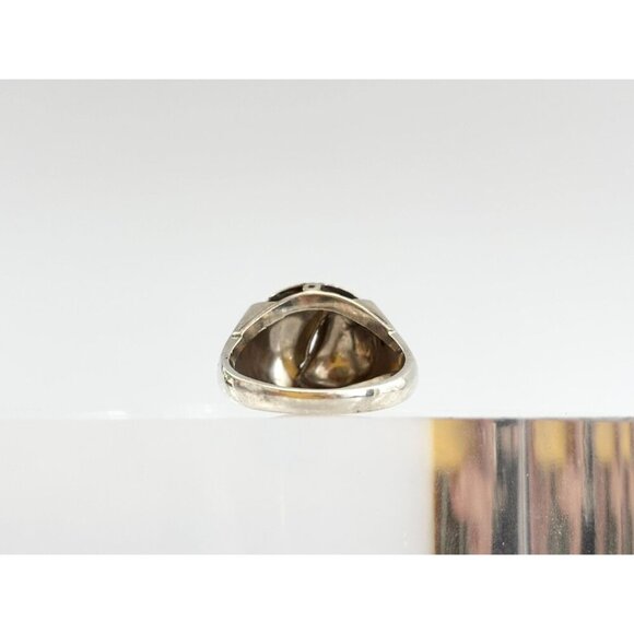 Modernist Fluted | Ridged Spiral Knot 925 Sterling Silver Vintage Ring - sz 8.25 - Picture 6 of 13